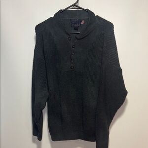 Vintage Old Glory Black Crewneck Sweater Classic Knit